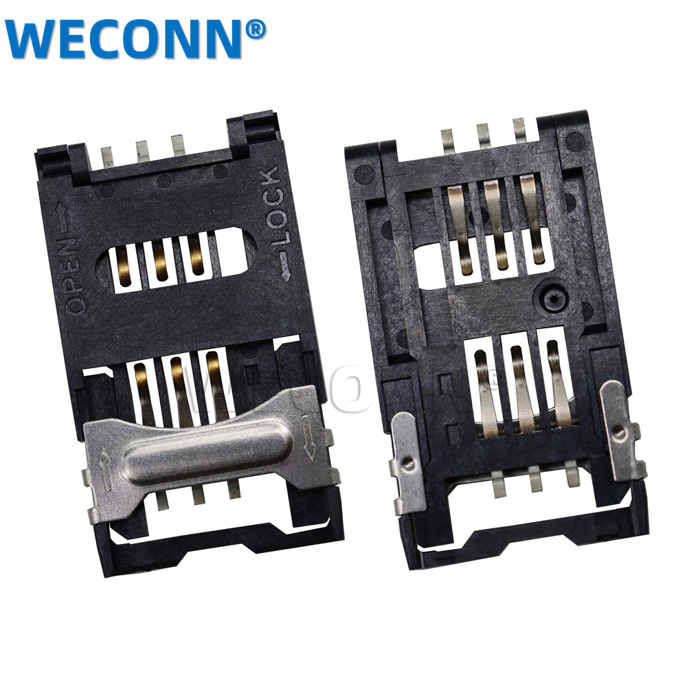Professional Manufacturer 8 Pin 2.5H FLIP C705 Standard SIM card connector card socket connector for SMT