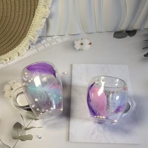 Taza de Desayuno Simple de Doble Capa, Creativa, para Café, Jugo, Leche, con Asa, Regalo Navideño - Product Image 2