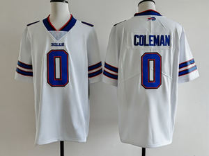 Venta al por Mayor # 0 Coleman # Camiseta Bordada de los Buffalo Bills para Hombre, Talla 17, Allen S-3XL - Product Image 6