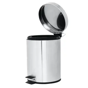 Alta qualidade Eco-Friendly Household Office Hotel Cozinha Use Metal Dustbins 5L & 20L Pedal Lixo pode Lixeira