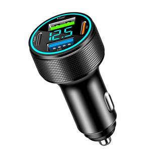 Cargador de coche USB C multipuerto con pantalla de voltaje, cuerpo de Metal, adaptador de carga súper rápida, productos de tendencia, novedades de 2024 - Product Image 1