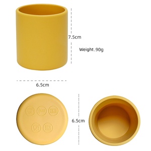 Biberon antidérapant en silicone sans BPA de qualité alimentaire pour bébé, tasse portable, <span class=keywords><strong>vaisselle</strong></span> pour enfants, machine de fabrication OEM - Product Image 2