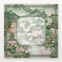 Alas Mahjong Mewah Baru Terlaris dari Pabrik, Karet Alam Anti Selip Motif Kembang Api Ukuran 800mm * 800mm Stok Lokal