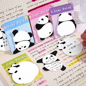 8 Blocs de notes adhésifs Kawaii en gros, mignons animaux panda, autocollants, bloc-notes colorés - Product Image 1