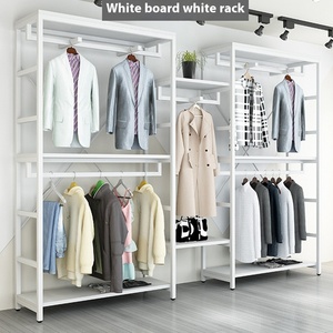 Présentoir de magasin de vêtements double couche pour hommes et femmes <span class=keywords><strong>Porte</strong></span>-manteau en fer simple pour la maison et la chambre à coucher avec verre pour la maison - Product Image 4