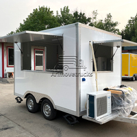 Remorque alimentaire mobile compacte pour boissons, jus, helado et yaourt glacé