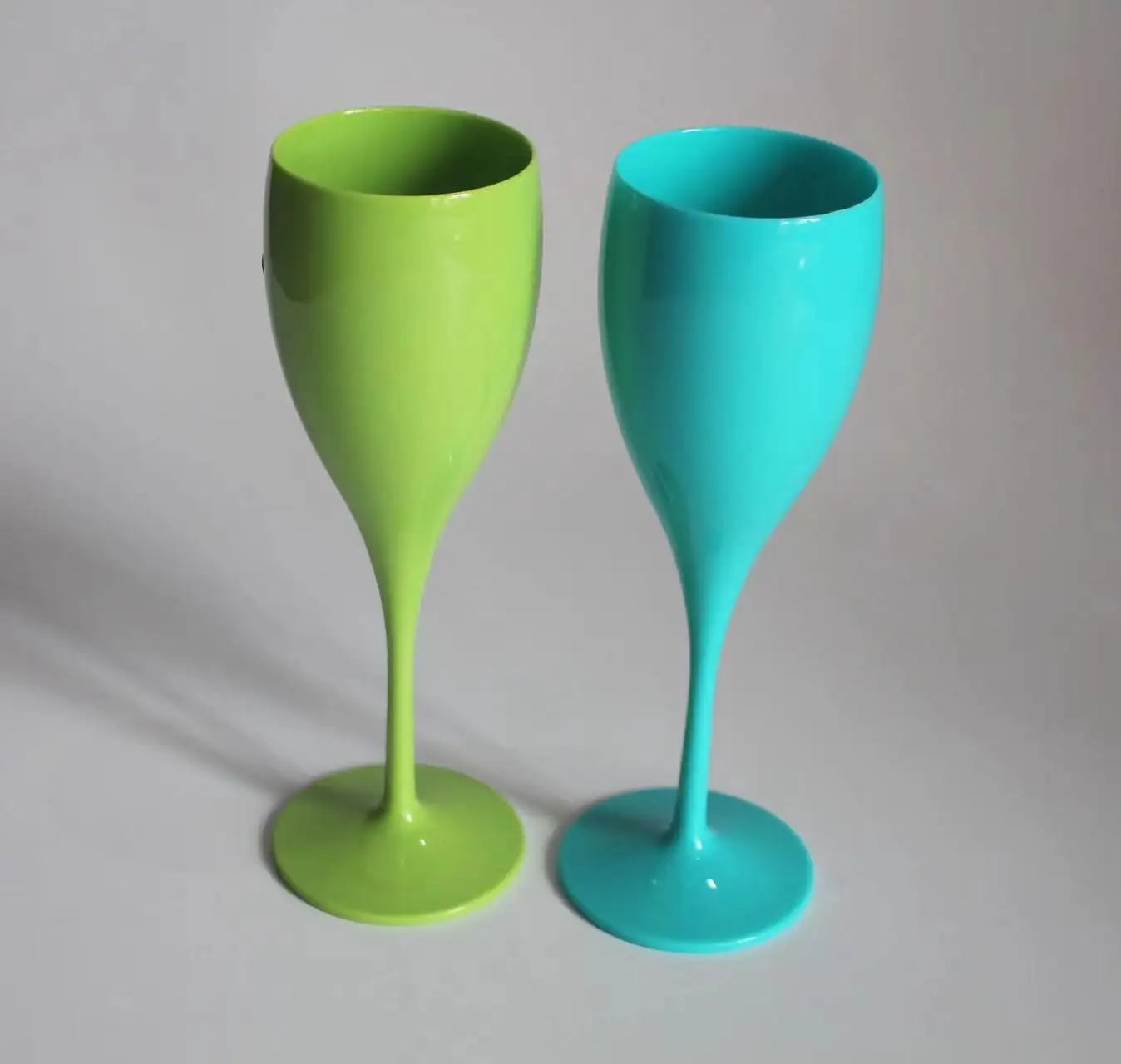 150ml Wholesale Colors Long Stem Plastic Reusable Champagne Flutes