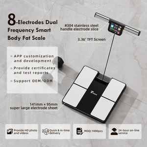 Matériau en verre d'échelle de composition corporelle numérique intelligente unique de 180kg avec fonctionnalité WiFi mesure le poids IMC batterie grasse - Product Image 2