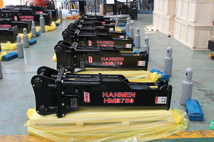 Meilleures ventes : Marteau hydraulique silencieux HMB750 SB43 de 75 mm, pour excavatrices de 6 à 9 tonnes, 20CrMo+G15Cr, norme OEM, garantie 6 mois - Product Image 2