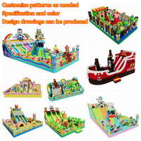 Château gonflable commercial de gros pour parcs d'attractions, toboggan gonflable pour enfants avec mur d'escalade