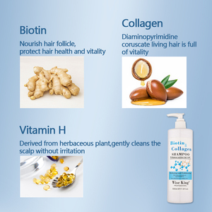 Logo personnalisé shampooing à la biotine 500ml avec vitamines B7 prix d'usine en gros calme le cuir chevelu shampooing <span class=keywords><strong>bio</strong></span> sans sulfate croissance des <span class=keywords><strong>cheveux</strong></span> - Product Image 2