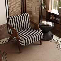 Fauteuil de Salon Individuel Moderne et de Luxe, Fauteuil d'Appoint Minimaliste en Bois Inclinable pour la Maison, Idéal pour la Salle à Manger, la Chambre et le Salon