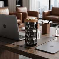 Mug à café en acier inoxydable 316 avec revêtement en céramique, 410 ml, gobelet isotherme sous vide, affichage de la température, LED intelligente, anti-fuite, mug de voyage