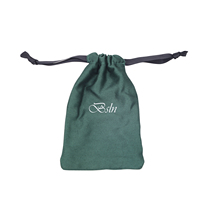 Vente en gros de sacs cadeaux miniatures en velours de luxe avec logo personnalisé, fermeture à cordon, petite pochette pour bijoux haut de gamme, emballage de souvenirs