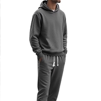 Ensemble de survêtement décontracté pour homme, printemps-automne, coupe ample, sport, manches longues, pantalon, deux pièces, logo personnalisé, grande taille