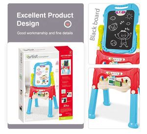 Doppelseitige Magnetische ABS-Kunststoff Verstellbare Staffelei Zeichenbrett Malzubehör Buntes Zeichenspielzeug-Set - Product Image 4