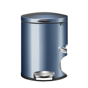 Poubelle ronde en acier inoxydable de 12L à pédale pour hôtel, seau de rangement debout en plastique PP pour salle de bain, poubelle de 5L - Product Image 6