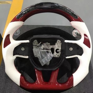 Volante Deportivo de Fibra de Carbono con Agarre Rojo de Alta Calidad para <span class=keywords><strong>Dodge</strong></span> Hellcat Challenger Charger - Product Image 2