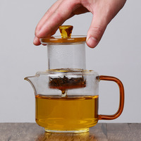 Verre à haute teneur en borosilicate Gongfu fleur infuseur à thé Transparent grande capacité chauffage électrique bouilloire à eau Pot magique bouilloire à thé