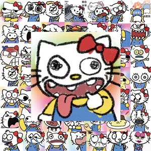 Set de 63 Pegatinas Personalizadas de Gatos al por Mayor, Calcomanías Divertidas de Memes, Servicio OEM para Pequeñas Empresas, Sellado de Sobres, Etiquetas de Regalo - Product Image 4