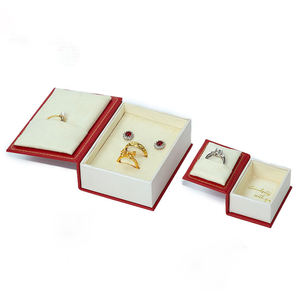 Caja de Terciopelo Rectangular Personalizada con Logotipo, Mini Caja para Joyería, Caja Roja para Guardar Anillos, Embalaje de Regalo Pequeño de 4.5*6*3cm - Product Image 3
