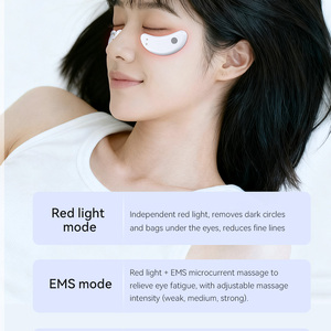 Masseur oculaire EMS à lumière rouge pour les cernes et les ridules, <span class=keywords><strong>3</strong></span> niveaux d'intensité avec minuteur de 10 minutes, soulage la fatigue oculaire - Product Image 6