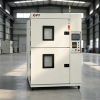 Machine d'essai de choc thermique à deux bacs avec refroidissement par eau, cascade de réfrigération, écran tactile et testeur d'impact de cycle de température