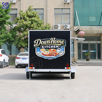 Petite remorque alimentaire mobile, chariot de vente de bubble tea et de crème glacée, camion de café, cuisine mobile entièrement équipée, remorque de concession