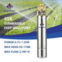 Pompe QNQ en acier inoxydable, pompe submersible électrique pour puits profonds, pour l'irrigation et l'agriculture