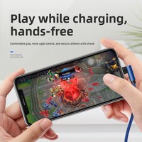 Kabel Data Kain Kepang Pengisian Cepat Tipe-C Model Siku untuk Ponsel OPPO