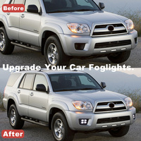 Feux de jour à LED bicolores pour Toyota 4Runner 2006-2009, feux de jour à LED quadruples blancs et jaunes avec clignotants