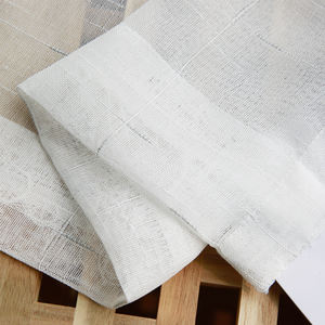 Innermor Voile Faux Tende di Lino per la Camera Da Letto Bianco Tende Ready Made Filato di Colore <span class=keywords><strong>Oro</strong></span> <span class=keywords><strong>e</strong></span> Argento per Soggiorno Bianco hotel - Product Image 3