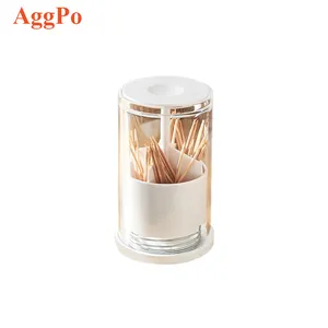 Automatic Toothpick Holder Dispenser Click Open, Modern Toothpick Storage Box for Bamboo Toothpick