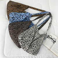 Sac à bandoulière imprimé léopard grande capacité sac à bandoulière à fermeture éclair sac à provisions sac de plage en gros à la mode pour femmes
