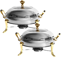 Marmite à ragoût en acier inoxydable 6L, compatible avec les cuisinières à gaz et les plaques à induction, pour hôtels et restaurants