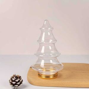 430mlクリスマスツリーユニークなプラスチック製の瓶スクリューキャップ付き食品保存キャンディー容器クリアプラスチックボトルクリエイティブ形状ギフト - Product Image 5