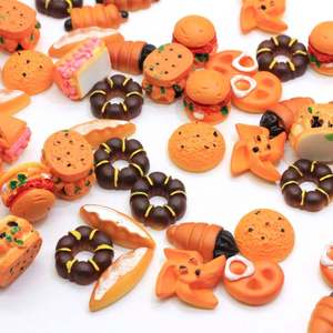 100 Pcs/Lot 树脂微型玩具屋饼干食品 Cabochon 巧克力面包店 Dollhouse 甜点食品粘液魅力珠宝发现 - Product Image 3