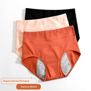 Ventes en gros de <span class=keywords><strong>sous</strong></span>-vêtements physiologiques pour femmes à taille haute et coupe haute, en coton et viscose, antibactériens, anti-fuites, pantalons menstruels - Product Image 1