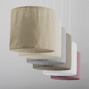 Lampes suspendues en lin rondes E27, lustre à six têtes pour salon, luminaires décoratifs pour la maison - Product Image 1