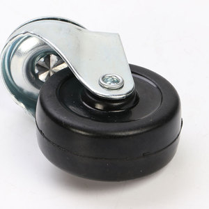 2 Inch Rubber Screw <b>Casters</b> With Threaded Stem Zinc Alloy Plain Bearing For Office Furniture <b>Wheels</b> - Product Image 3