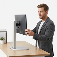 Dudukan Monitor Desktop Baru 32-inci dengan Alas dari Paduan Aluminium