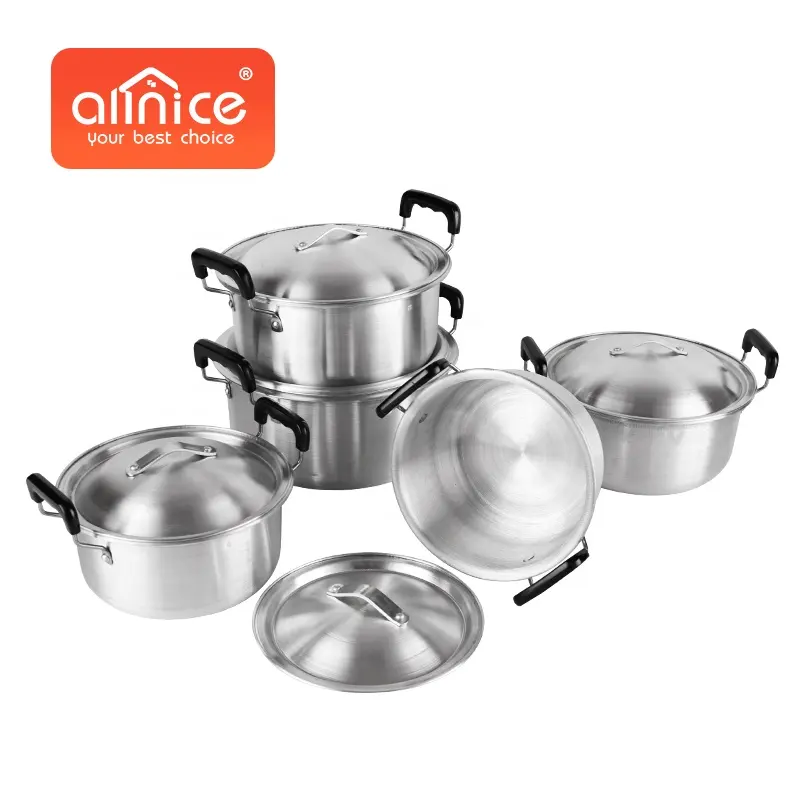 Hot Sale Classic Cooking Pot Different Capacity Aluminum Casseroles Soup Pot With Bakelite Handle
