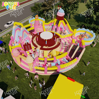 JOYFUL FUN Parc à thème commercial sur le thème de la crème glacée et des desserts, structure gonflable extérieure, aire de jeux gonflable