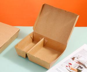 Contenitore per Pranzo in Carta a 2-3-4 Scomparti, Scatola per Alimenti Usa e Getta - Product Image 2