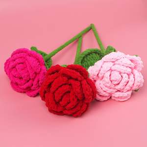 Rosas de Ganchillo Hechas a Mano, Flores Artificiales, Ramo de Rosas Preservadas, Regalos para el Día de San Valentín y el Día de la Madre, Flor de Ganchillo - Product Image 6