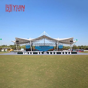 Thiết kế hiện đại chuyên nghiệp Q235 thép cảnh quan cấu trúc màng lều với pvdf <span class=keywords><strong>PTFE</strong></span> độ bền kéo vải - Product Image 2