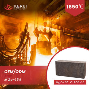 Ladrillo de Magnesia Cromada de Venta Directa de Fábrica 230*114*65mm Ladrillo de Magnesia Cromada de Alta Calidad Resistente al Calor para Horno de Fundición - Product Image 1