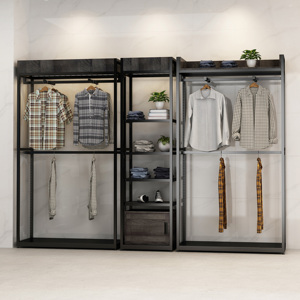 YIHE 블랙 다기능 의류 랙 의류 소매 의류 선반 의류 디스플레이 랙 의류 가구 코트 스탠드 - Product Image 3