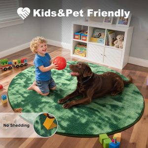 Hiện đại tie-nhuộm tròn thảm vòng tròn Thảm phòng khách phòng trẻ em phòng ngủ siêu mềm dày Bộ nhớ bọt tròn trong nhà khu vực thảm - Product Image 2