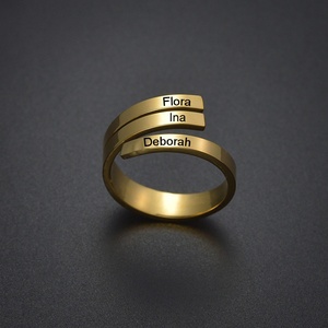 Modern Geometric Gold Plated Stainless Steel <b>Ring</b> Unisex <b>Plain</b> Band <b>Ring</b> Daily Wear Fashion Jewelry - Product Image 4